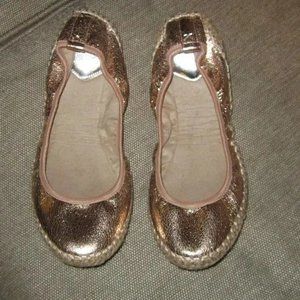 ❤️BUTTERFLY TWISTS CHAMPAGNE METALLIC PINKISH Ballet Flats Shoes SZ 42 8